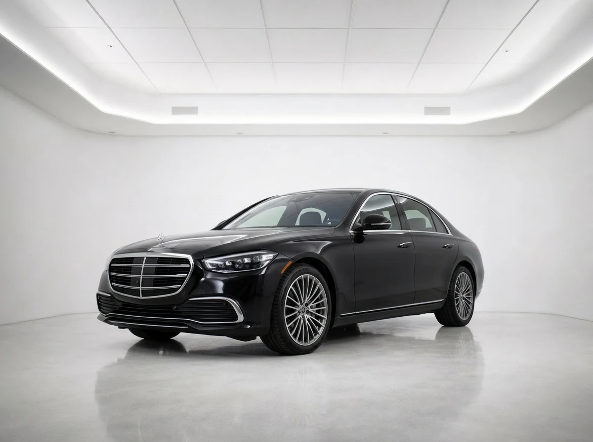 Mercedes-Benz S-Class — black luxury executive sedan for SFO airport transfers